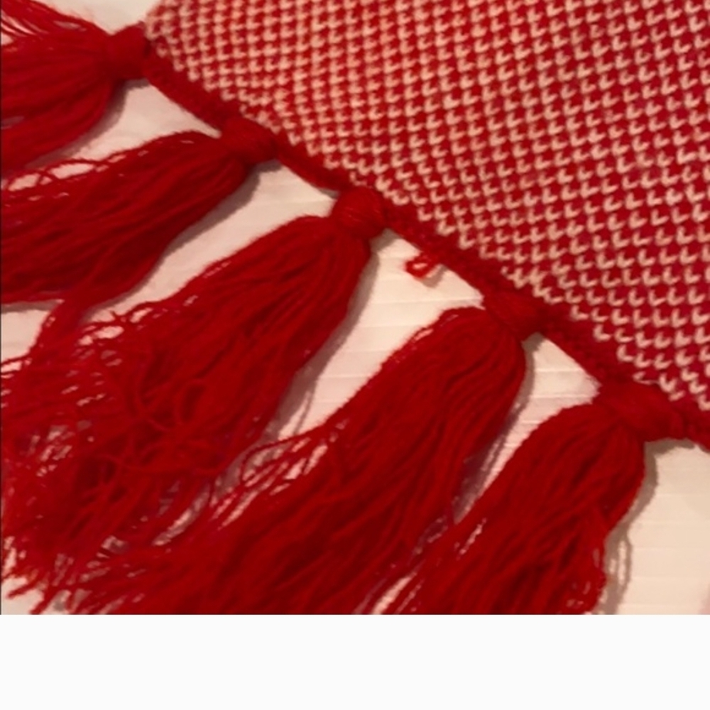 lululemon athletica Vibrant Red Tassel Scarf